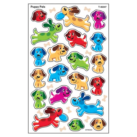 UPC: 0078628463477 | T-46347 – Puppy Pals superShapes Stickers-Large 160 ct by Trend Enterprises Inc.