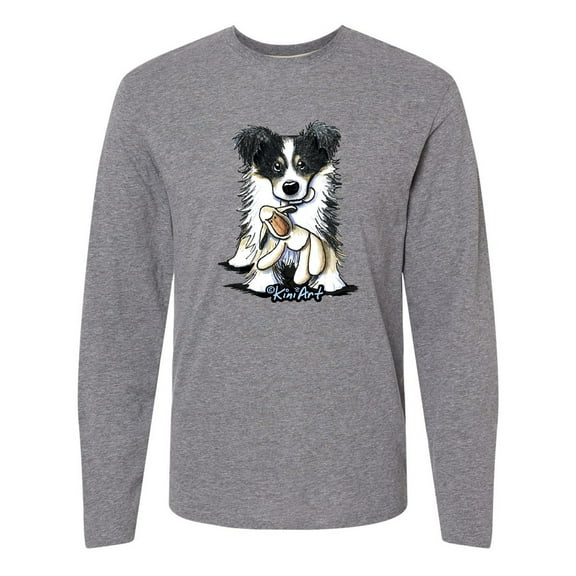 Inktastic Tri-Color Border Collie Long Sleeve T-Shirt