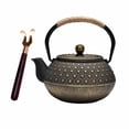 thumbnail image 3 of Tetera de Hierro Fundido para Hervir Agua Caliente, Regalo para Amantes Del Té, Tetera Japonesa, Tetera, para Camping, Barbacoa, Sala de Estar, 3 of 8