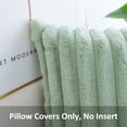 thumbnail image 2 of Sanmadrola Throw Pillow Covers 18x18 inch Pack of 2 Faux Fur Plush Decorative Throw Pillow Covers Couch Cushion Case Soft Pillow with Velvet Back for Sofa, Bed, Living Room, Sage Green, 2 of 7