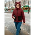 thumbnail image 5 of Premium Womens Midweight Puffer Jacket Red Bubble Down Water-Repellant Winter-S, 5 of 9