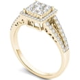 thumbnail image 2 of 1/2 Carat T.W. Diamond Split Shank Cluster Halo 10kt Yellow Gold Engagement Ring, 2 of 5