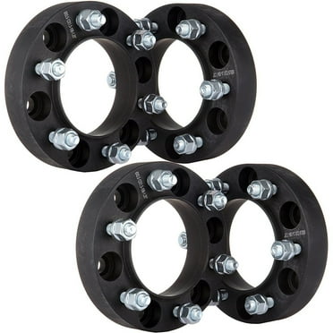 4 QTY 1.5" 6x5 Black Hubcentric Wheel Spacer Adapters CB: 78.1mm 12x1.5 Studs