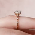 thumbnail image 4 of SOLITAIRE JEWELS 2.1CT Cushion Cut Moissanite Dainty Distance Pave Engagement Ring for Women Solid 14k Rose Gold, 14k Rose Gold Solitaire Ring, 4 of 6