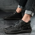 thumbnail image 6 of Mostsola Boots for Men Lace up Water Resistant Retro Handmade Leather Ankle Boots High Top Flats, 6 of 8