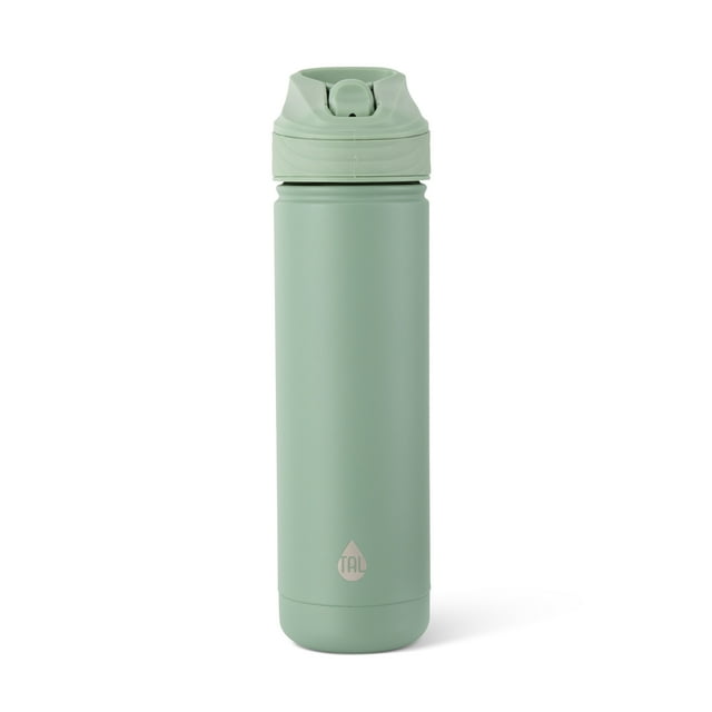 Bouteille d'eau TAL Ranger en acier inoxydable avec paille facile à boire, 77 cl, sauge