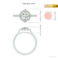 thumbnail image 4 of ANGARA Natural Princess-Cut Diamond Ring with Ornate in 14K White Gold for Women (Size-4.9mm| Color-H| Clarity-SI2) | April Birthstone, Anniversary, Jewelry Gift for Women | Natural Diamond Ring, 4 of 9