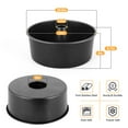 thumbnail image 6 of Walchoice 10 inch Angel Food Cake Pan, Stainless Steel Deep Cake Pan with Tube, Large Kitchen Metal Pans for Baking, Chiffon Cake Mold - Black, 6 of 7