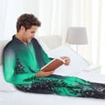 thumbnail image 5 of Bingfone Men's Pajama Set 2 Piece Loungewear PJs, Long Sleeve with Pajama Pants-Northern Lights 2, 5 of 7