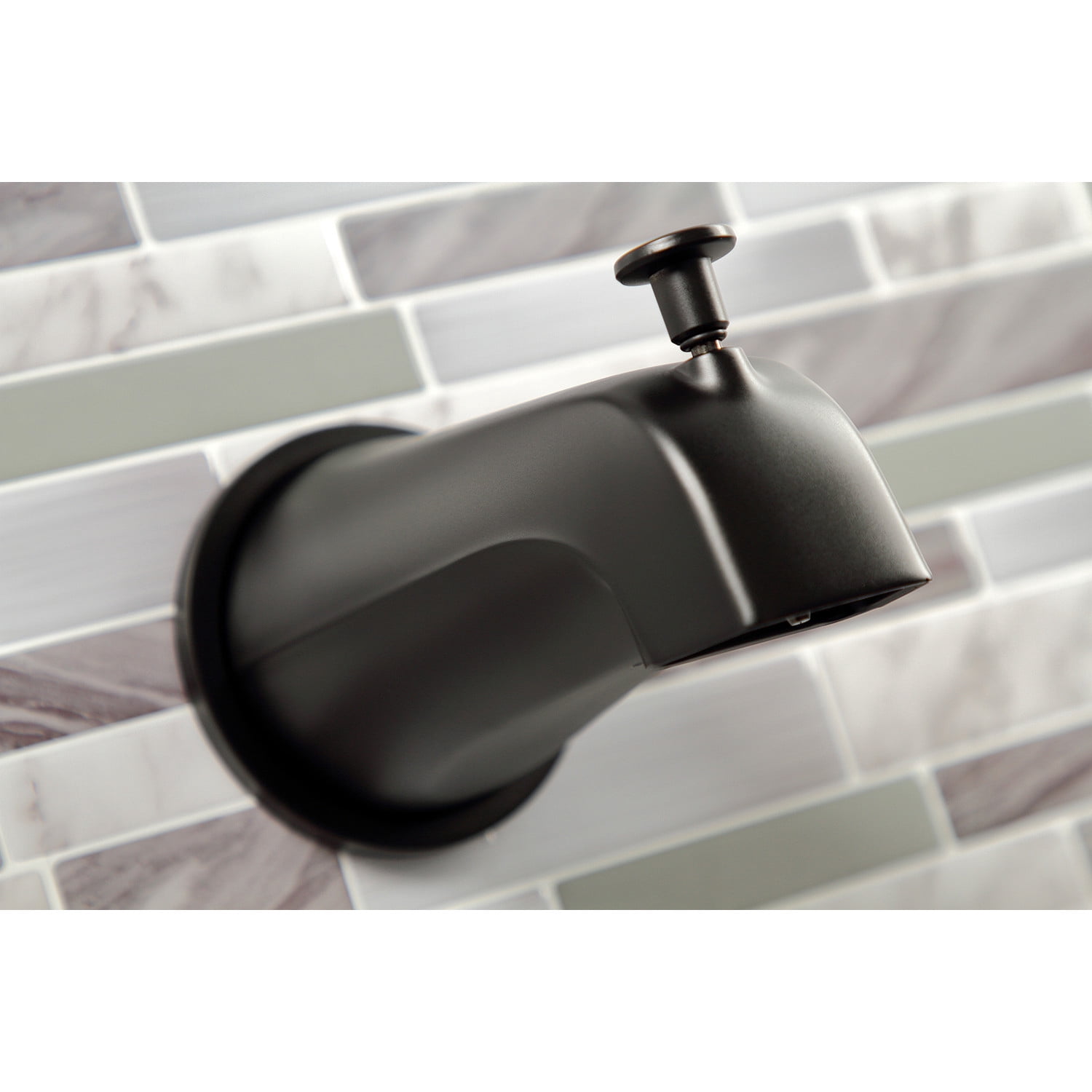 Kingston Brass KBX8140NDL NuvoFusion Two-Handle Tub and Shower Faucet, Matte Black