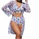 thumbnail image 1 of Trajes de Baño de Bikini de Mujer con Correas Impresas V Sexy Split Set de Tres Piezas, Diseño de Corte Alto para la Piscina de Playa Y las Vacaciones de Verano, 1 of 9