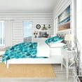 thumbnail image 3 of Designart 'Pattern with Line Drawing Shells' Nautical & Coastal Duvet Cover Set, 3 of 4
