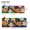 thumbnail image 3 of White Orange Flower Vintage RGB Gaming Mouse Pad Large Keyboard Mat Rubber Base 13 Light Modes, 3 of 6