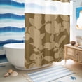 thumbnail image 5 of No Hook Shower Curtain, Brown Floral Silhouette Shower Curtains for Bathroom with See Through Top Window, Spring Farmhouse Vintage Flowers Waterproof & Washable Bath Curtain Stall 48"x72", 5 of 9