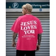 thumbnail image 5 of chencehns Christian Jesus Loves You Shirts for Men Religious Oversized Graphic Tees Jesus Faith Acid Wash T Shirt God Top, 5 of 10