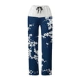 thumbnail image 5 of Lenago Women's Comfy Stretch Floral Print Drawstring Palazzo Wide Leg Lounge Pant, 5 of 5