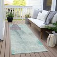 thumbnail image 3 of Dalyn Rugs Machine Washable Indoor/Outdoor Chantille Teal 2'3" x 7'6" Runner Rug, 3 of 7