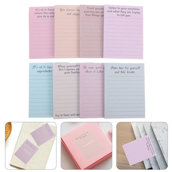 Hemoton 8 Books Of Portable Memo Pads Retro Notebook Sticky Modern Office Supplies Funny Notepads For Work Sticky Notepads Japanese Stationery Supplies