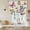 Off-White, variant on Colorful Butterfly Balloon Curtains for Bedroom/Front Door/Bathroom, Elegant Pastoral Butterflies Rustic Watercolor Tie Up Curtains 63 Inch Length Kitchen Curtains Shades for Windows 46"x63"