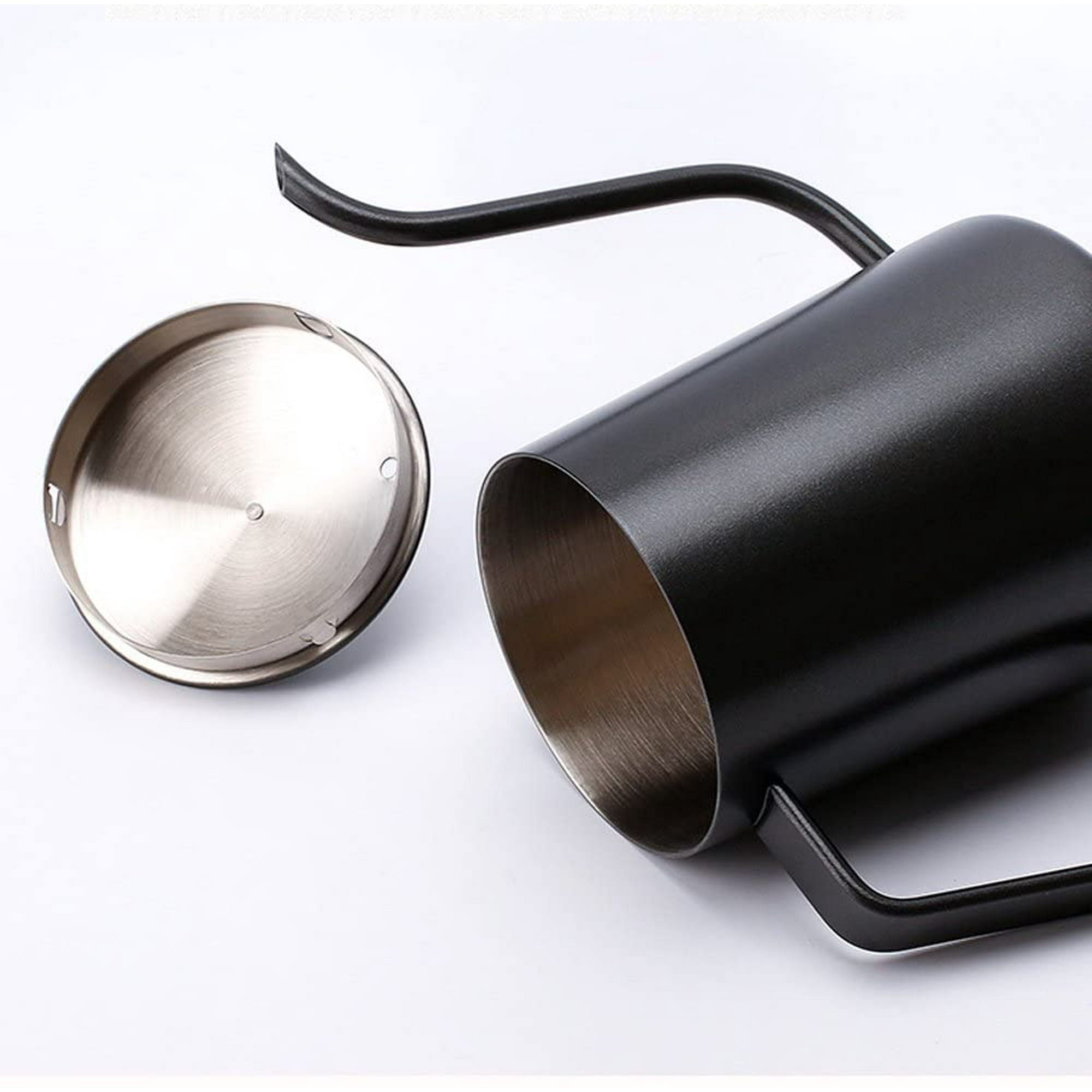 350ML Black Teflon Coating Gooseneck Spout Drip Pot Stainless