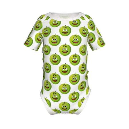 

Junzan Happy Fruit Print Short-Sleeve Baby Climbing Clothes Bodysuits for Infant One-Piece for Baby Boys & Girls Baby Clothes Baby Romper with Snap Closure-18 Months