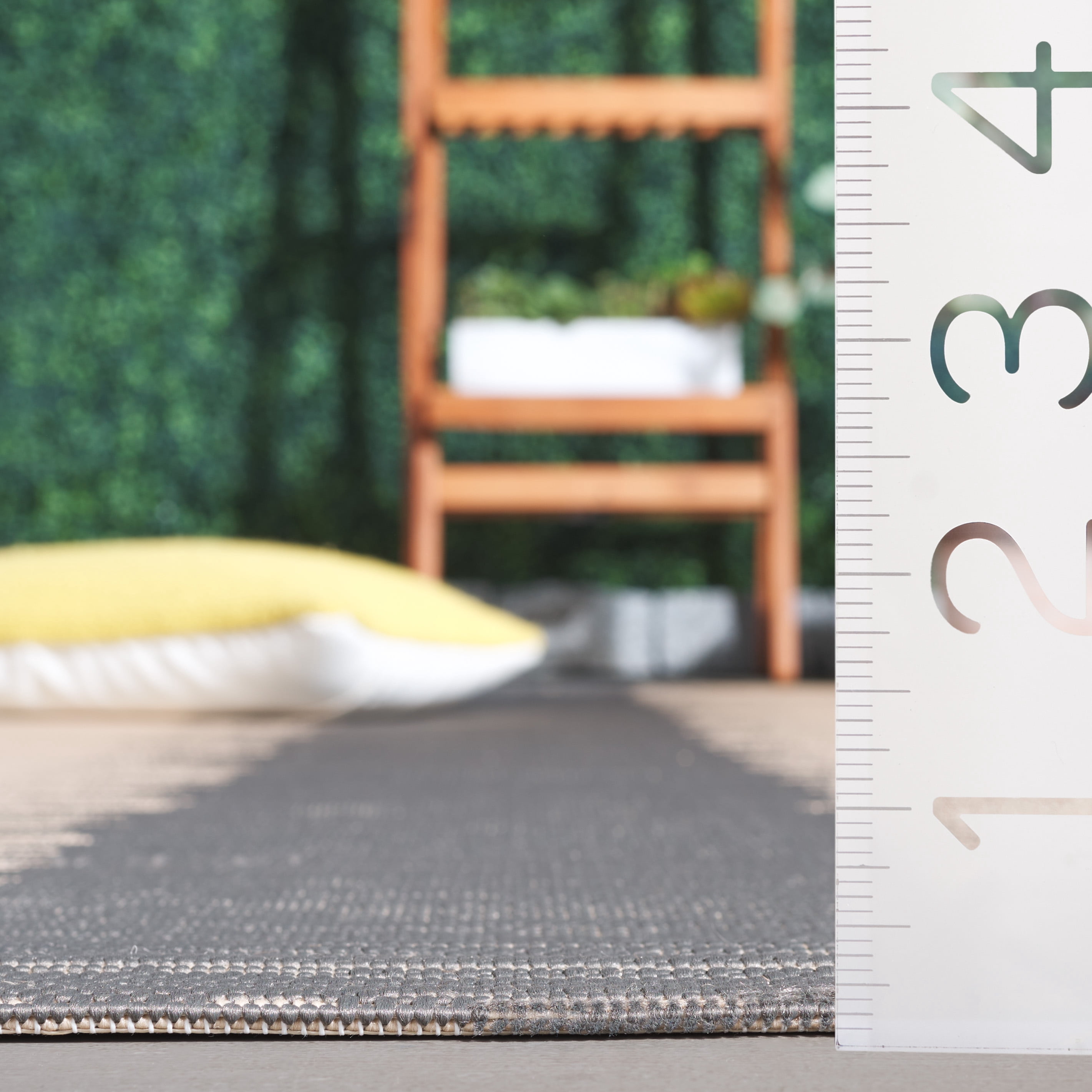 SAFAVIEH Courtyard Alexa Striped Indoor/Outdoor Area Rug, Beige/Anthracite, 8' x 11'