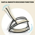 thumbnail image 6 of Gymax 2-in-1 Outdoor Rocking Chair with 4-Position Adjustable Backrest Curved Armrests Beige, 6 of 10