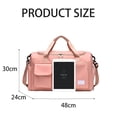 thumbnail image 2 of Bolsa de gimnasio pequeña para mujer, bolsa impermeable de fin de semana con compartimento para zapatos y bolsillo húmedo, bolsa de viaje, bolsa para pasar la noche, 2 of 6