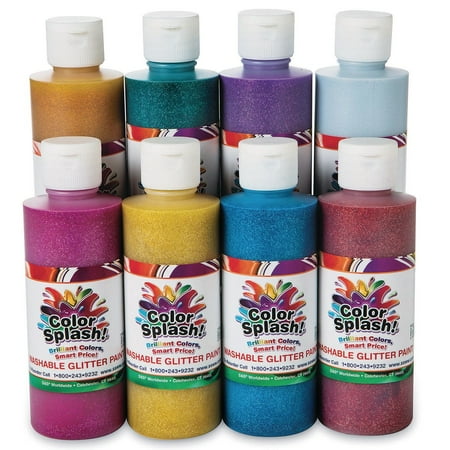 UPC: 0840614116786 | Color Splash!® Washable Glitter Paint Assortment  8 oz. (Pack of 8)