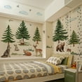 thumbnail image 3 of Mountain Tree owl Wall Decals Large Pine Tree Forest Animal Fox Wall Stickers Deer Wolf Wall Stickers DIY Removable Peel and Stick Wall Art Decals for Kids Room Classroom Nursery Bedroom Playroom Hom, 3 of 10