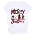 thumbnail image 2 of PVCS T-shirt Femme à Manches Courtes et Col Rond Imprimé Arbre de Noël, 2 of 7