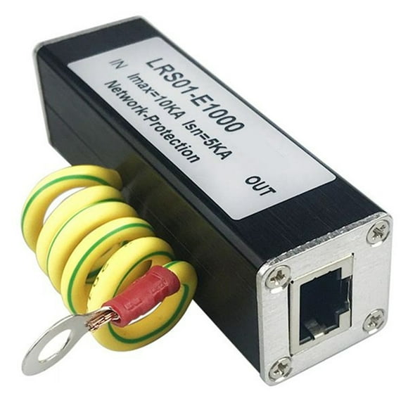 POE 1000M Protector de Red POE 1000M Monitor CáMara Protector Sobretensiones RJ45 Gigabit Ethernet Dispositivo de ProteccióN Descargador