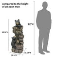 thumbnail image 3 of 40.16" H 5 Tier Outdoor Fountain Black Bears Climbing Tree Garden Water Fountain Outdoor Water Feature Resin for Farmhouse Patio Yard Deck Home Lawn Porch House Relaxation Exterior Balcony, 3 of 6