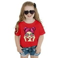 thumbnail image 4 of Short Sleeve Shirts for Girls Size 8-9 Years Girls Cute Graphic Print Round Neck Short Sleeve Tee Summer Casual T Shirt, 4 of 4