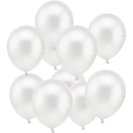 White Pearly Balloon, 100 White Helium Latex Balloon 30cm For Wedding, Birth, Baptism, Baby Shower Girl, Birthday Party Hy