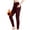 Red, variant on VKOYWKM Yoga Leggings for Women Fleece Lined Warm Leggings Slim Fit Elastic High Waisted Leggings Solid Color Stretchy Workout Leggings with Pockets Size M Gray