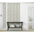 thumbnail image 5 of Ambesonne Leafy Design Peel & Stick Wallpaper for Home, Pop Art Look Leaves, 13"x100", Caramel Cadet Blue, 5 of 5