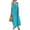 Sea Blue, variant on Women's Loose Linen Cotton Blend Maxi Dress Summer Sleeveless Crew Neck Swing Flowy Long Dress Casual Elegant Baggy Dress with Multiple Colors Available in S - 5XL