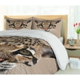 thumbnail image 5 of Ambesonne Animal Duvet Cover Set, Leopard Wild, 2-Calking, Umber Brown Cocoa, 5 of 6