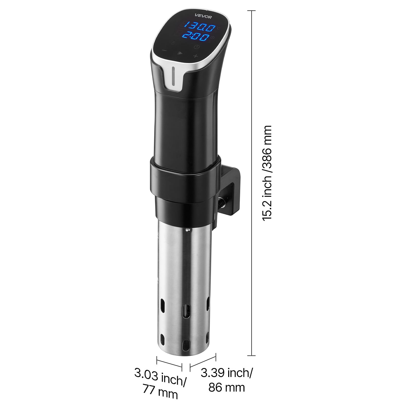 VEVOR Sous Vide Precision Cooker, 1100W Sous-Vide Cooking Machine, WIFI Immersion Circulator with LED Digital Display, Fast-Heating, Accurate Temperature & Timer Control, SUS304 Stainless Steel