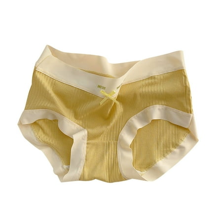 Quaouag Girls Underwear Cotton Panties Tag-Free Comfortable Briefs Mid Waist Triangle Panty Seamless Breathable Girls Underpants