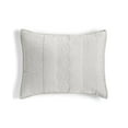 thumbnail image 1 of Martha Stewart Collection Cable Knit Velvet Pillow Shams, Ivory, King, 1 of 1