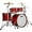 Satin Diablo Red, variant on Ludwig NeuSonic 4-Piece Rapid Mod Shell Pack With 22" Bass Drum Satin Golden Slumbers