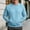 Light Blue, variant on ZUBMGKTE Mens Crewneck Sweatshirt Fleece-Lined Pullover with Kangaroo Pocket