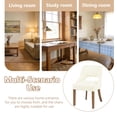 thumbnail image 3 of ClinQ Dining Chair,Morden Wood Leg Upholstered Kitchen Chair Set of 4, Beige-Walnut Leg, 3 of 7
