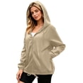 thumbnail image 6 of Women's Hooded Rain Jacket Full Zip Water Resistant Long Sleeve Outdoor Hiking Windbreaker Jacket, 6 of 9