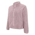 thumbnail image 3 of BDPORKAS Womens Fuzzy Sherpa Fleece Jacket Zip Up Oversized Winter Warm Sweatshirt Hoodies 2024, 3 of 4
