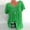Green womens tops, variant on Pimelu Summer Tops for Women 2024 Trendy Shirts for Women Womens Tops Trendy Floral Print V Neck Short Sleeve Plus Size Summer Tees Ladies Girls Beach Boho Pleated Hem Blouses