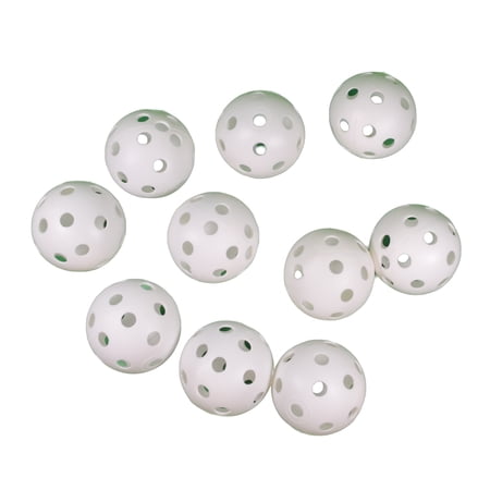 10 Plastic Baseballs Training Batting Practice Official Size Indoor Outdoor