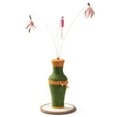 thumbnail image 5 of Pouseayar Vintage Vase-Shaped Cat Scratching Post with 3 Feather Toys, 5 of 7